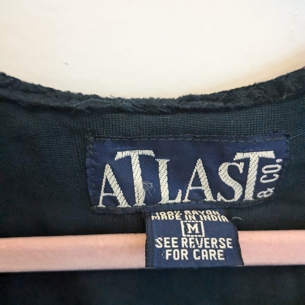 Vintage Velvet Button Down Ruffle Top - Picture 2 of 4